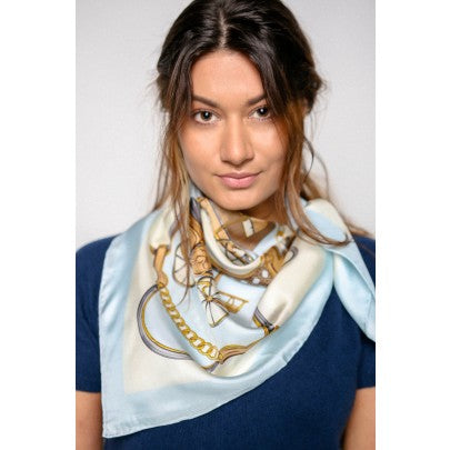 100% Pure Silk Scarves - Carriage - Snow Blossom Limited