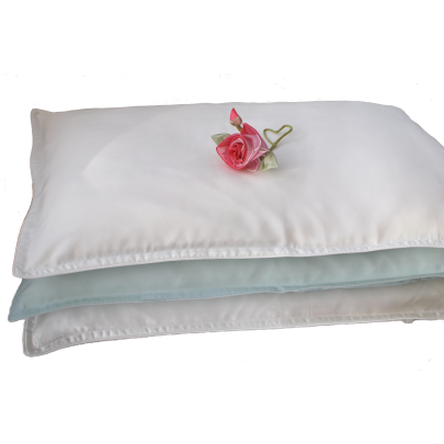 Cot Bed Silk Filled Pillow With Cotton Casing - Snow Blossom Limited