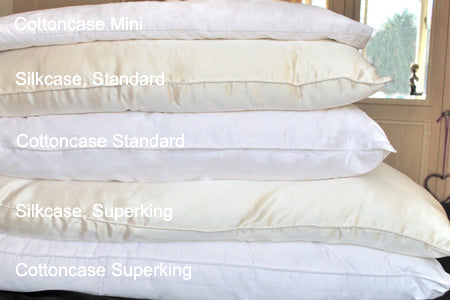 Silk Filled Pillows With Cotton Casing - Snow Blossom Limited